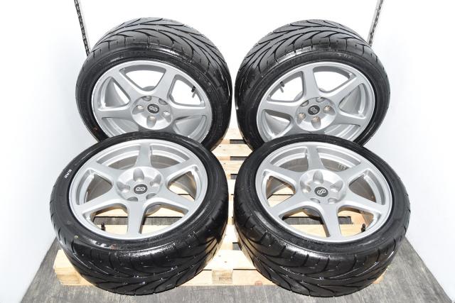 Used JDM EVO 8 OEM Enkei Wheels for Sale with 235/40ZR17 Kenda Tires 03-06