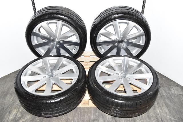 Used JDM ET45 Hyper 5x114.3 Aftermarket Replacement 19x8JJ Mags for Sale with 225/40ZR19 Tires