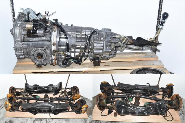 Used JDM Subaru Version 8 DCCD 6-Speed Transmission with 5x100 Hubs, Brembos, Axles, Flywheel, Pressure Plate, Driveshaft & Control Arms