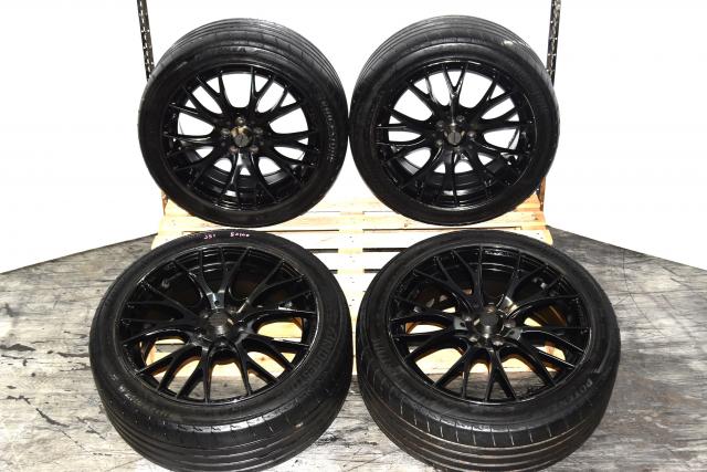 Used JDM Aftermarket WedsSport SA20R 5x100 17x7.5J Mags with 215/45R17 Bridgestone Tires for Sale