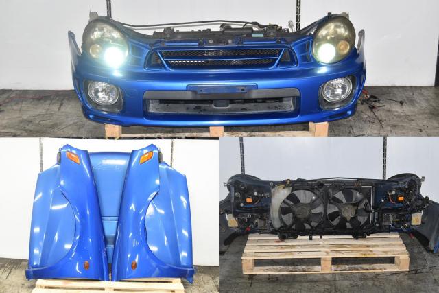 GGA Version 7 Wagon Replacement 2002-2003 JDM Autobody Nose Cut with Radiator Support, Fenders, HID Headlights & Hood