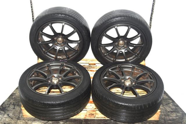 Used JDM Advan Racing 5x100 17x7.5JJ Aftermarket Mags with 215/45R17 for Sale