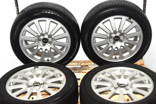 Used JDM Cross Sport BBS 5x100 17x7JJ Replacement Wheels with 225/50R17 RV722