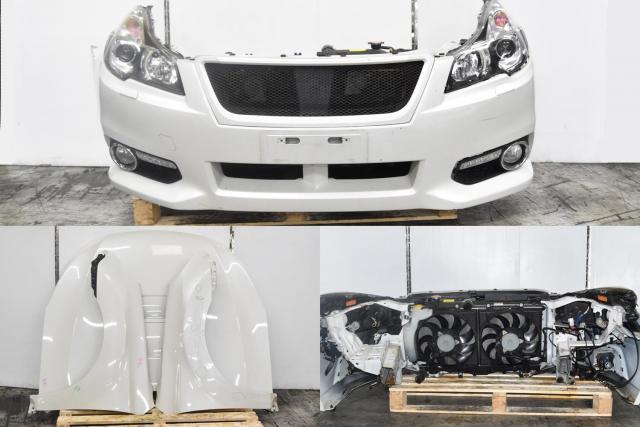 JDM BRG Subaru Legacy 2010-2012 Front End with Bumper Covers, Fenders, Headlights and Sideskirts