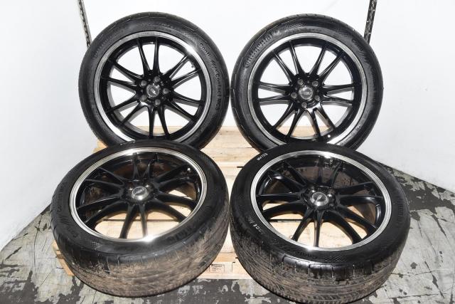 JDM Aftermarket Cross Speed Premium 5x100 17x7J Mags with Continental 215/45ZR17 Tires for Sale
