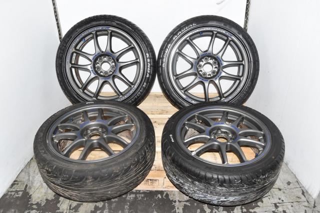 Work Emotion CR Kai 5x100 Aftermarket JDM 17x7 Mags with 215/45R17 Tires for Sale