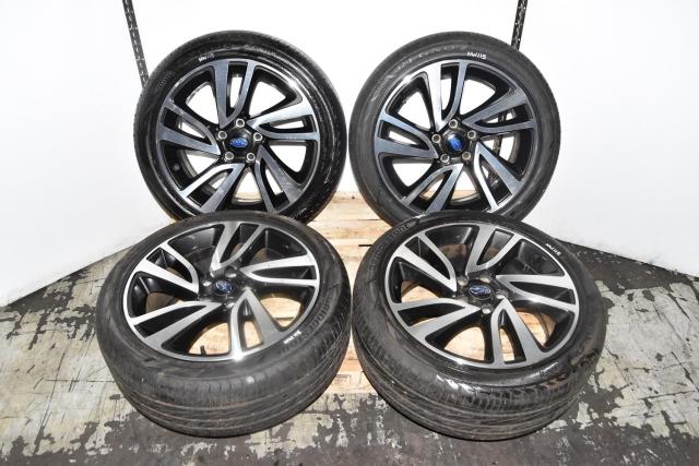 JDM Levorg / Legacy 5x114.3 18x7.5 OEM Mags for Sale with ET55 & 225/45R18 Tires