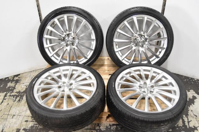 Used Aftermarket 5x100 Replacement Leonis Weds 18x7J Mags with 47 Offset & 225/40R18 Tires for Sale
