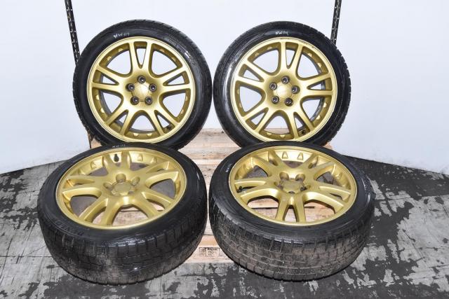 Used JDM Version 7 02-03 OEM WRX STi 5x100 17 inch Replacement Mags for Sale