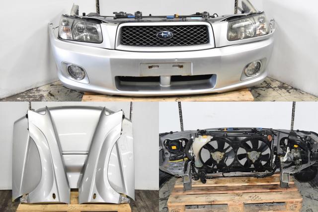 JDM Subaru Cross Sport SG5 Forester 2003-2005 XT Replacement Autobody Front End with Sideskirts, Fenders, Rear Bumper Cover & Hood