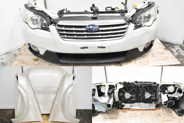 Replacement Autobody Outback 2007-2009 BP9 Used JDM Nose Cut with Radiator Support, Fenders, Hood, Headlights & Sideskirts