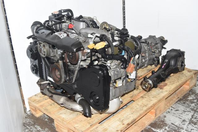 DOHC JDM Subaru WRX 02-05 AVCS 2.0L TD04 Turbocharged Engine & 5-Speed Replacement Transmission with 4.444 Rear Diff