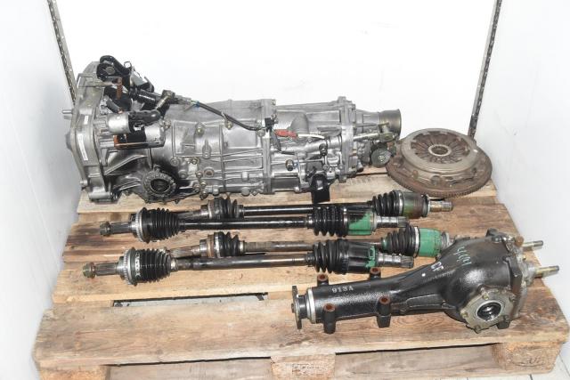 5-Speed Manual JDM WRX 02-03 GD Replacement Transmission Swap with GDA Axles, Rear 4.444 Differential & Flywheel