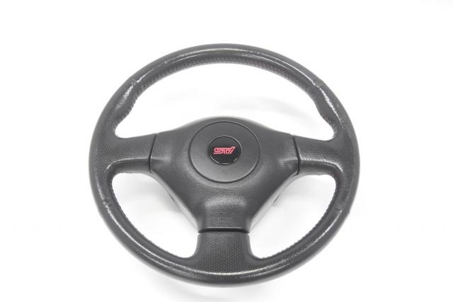 JDM V9 STI Steering Wheel Red Stitching