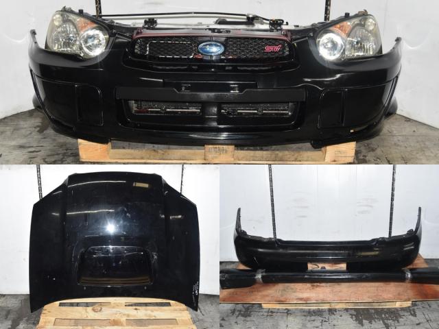 JDM WRX STi 2004-2005 Blobeye V8 Nose Cut with Headlights, Grille, Hood, Rear Bumper, Side Skirts