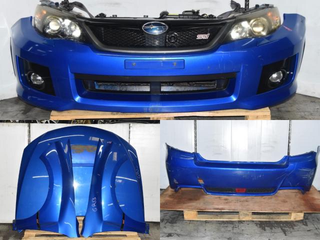 JDM 2008-2014 GR Version 10 Front End with HID Headlights, Sideskirts, Bumper Covers, Rad Support & Hood