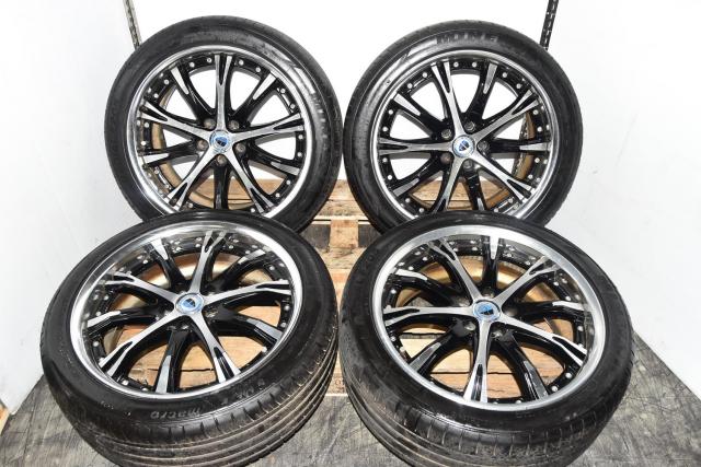 JDM Work Schwert SW4 Wheels 19x8 +45 5x100 Subaru 3 Piece Wheels