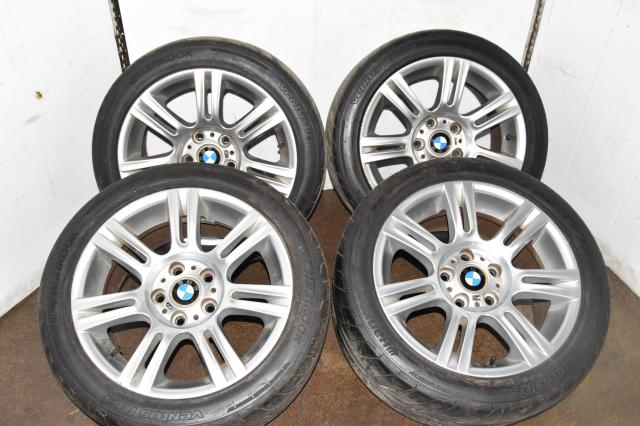 JDM Staggered BMW E90 E91 3 SERIES M SPORT ALLOY WHEELS AND TYRES 17 INCH 8/8.5