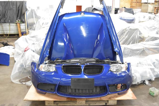 BMW E92 335i 335xi M Sport Front Nose Cut with Headlights, Skirts, Front Bumper