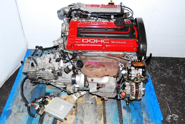 Jdm Mitsubishi 4G63 Turbo Jdm Engine Yellow Injection 4WD M/T Galand Motor Dohc 6 Bolt