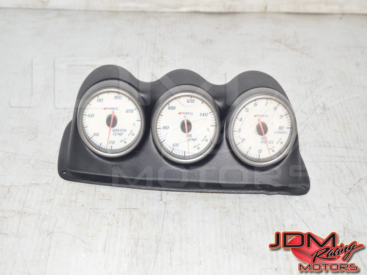 JDM Apexi Gauges and Pod: Oil Temp, Water Temp, Oil Pressure
