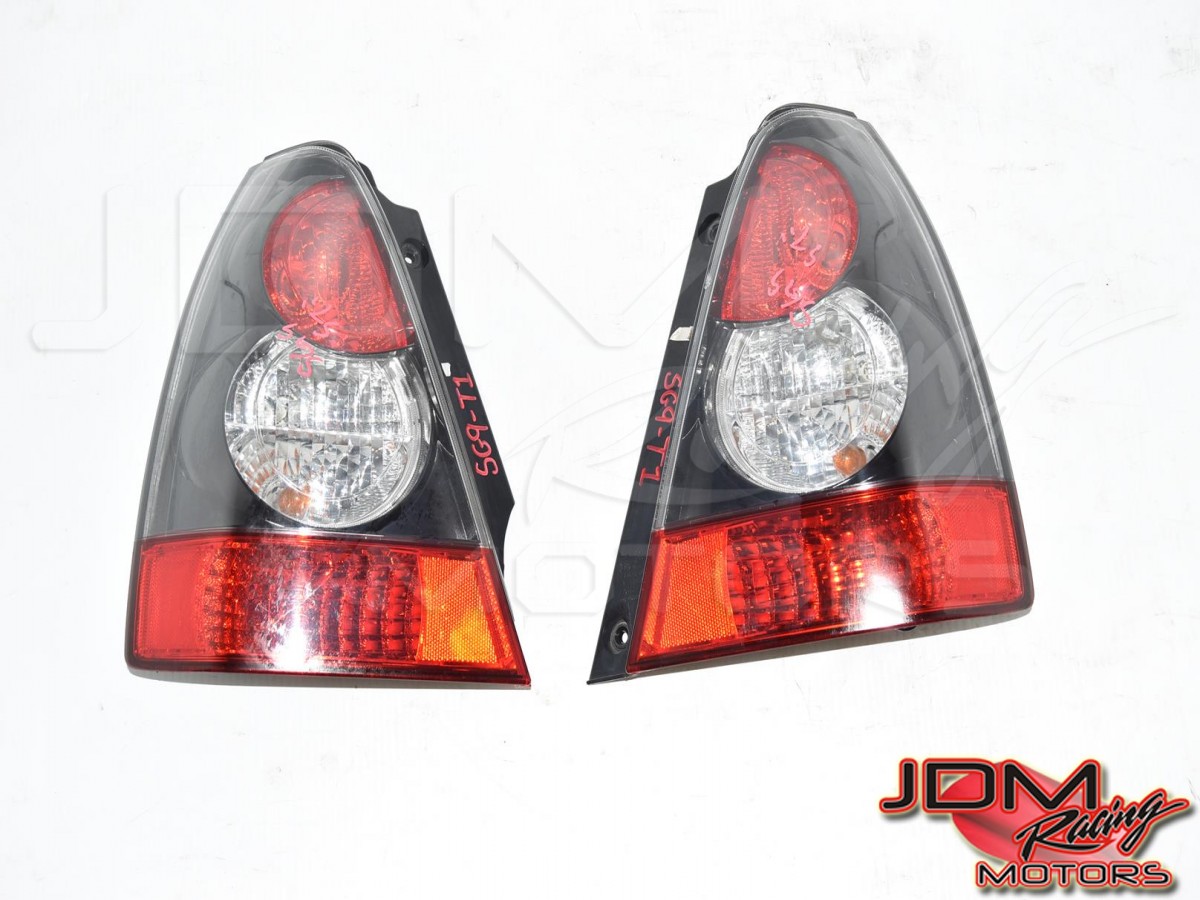 Used JDM Subaru Forester STi SG9 Black Housing Rear Tail Light Assembly for Sale