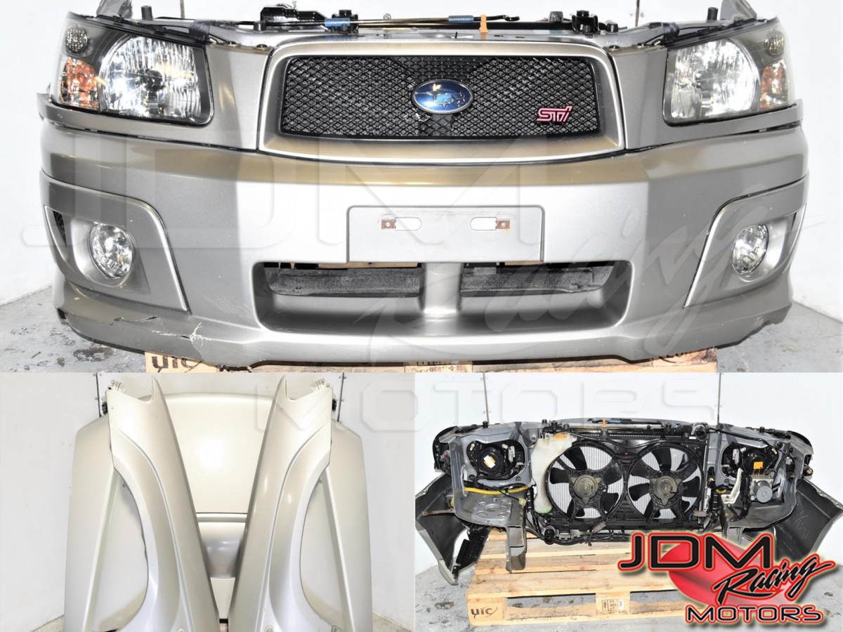 Used JDM Forester SG5 STi 03-05 Complete Front End Autobody Kit with Grille, Fenders, Sideskirts, Rear Bumper, Hood & HID Headlights
