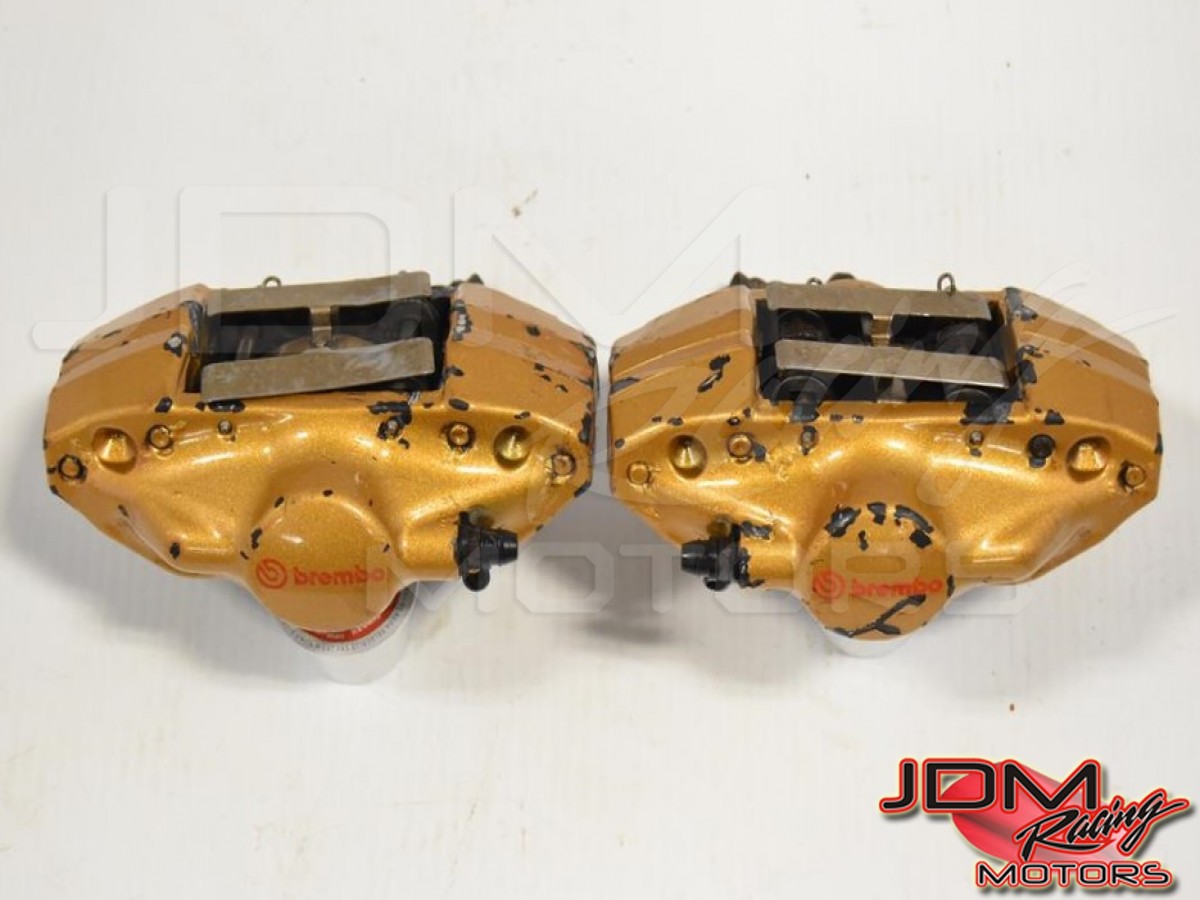 GDB STi Rear OEM Left & Right Gold Brembo Calipers for Sale