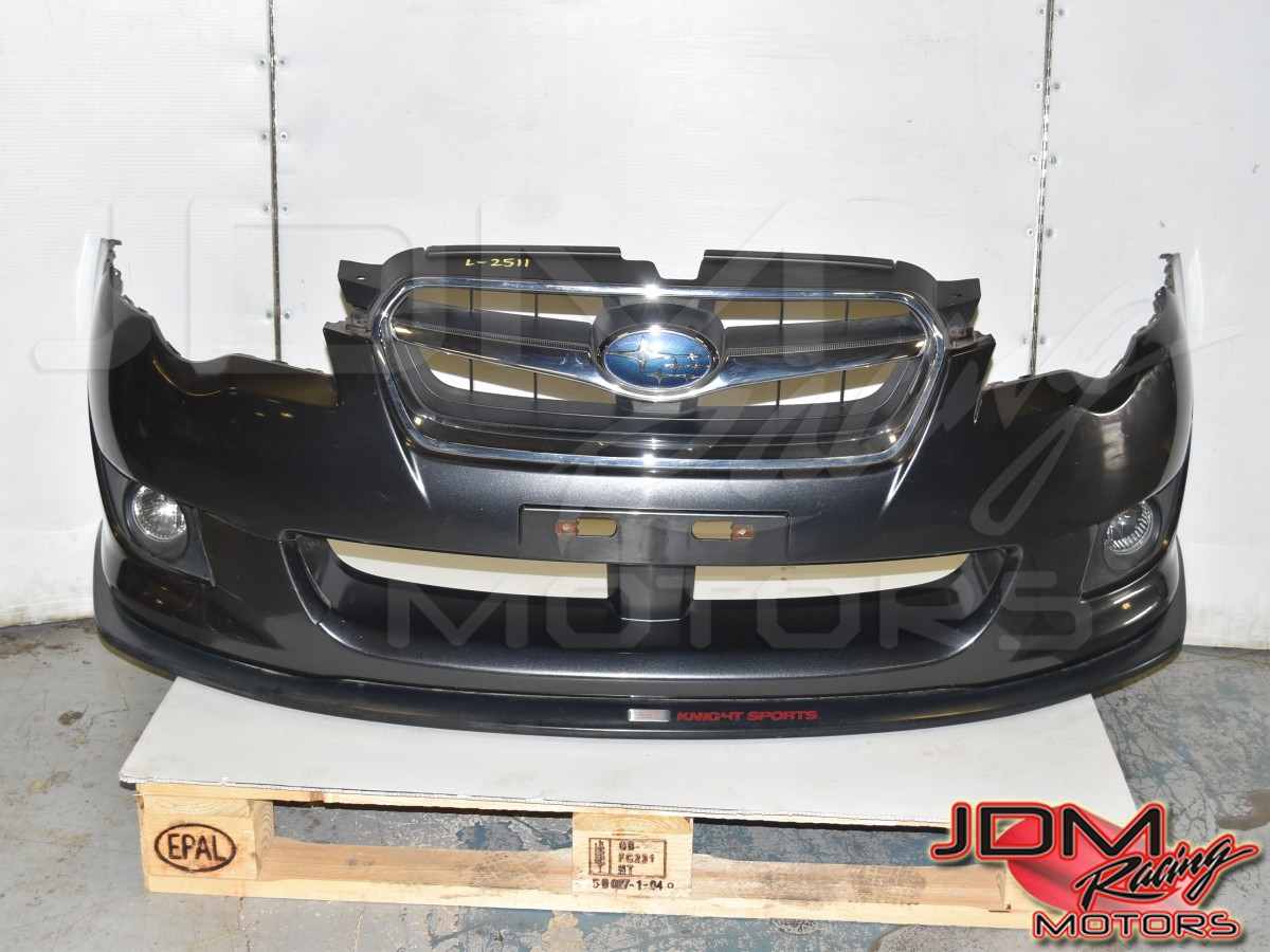 Used Subaru Legacy BP5 Replacement Front Bumper Cover with JDM Grille, Foglights & STi Lip