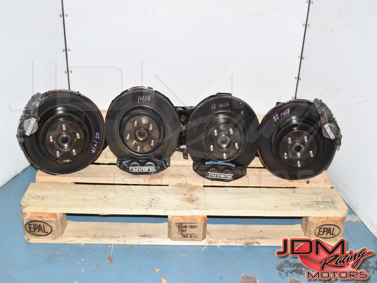 JDM WRX 2002-2005 Replacement Front 4 Pot & Rear 2 Pot Caliper Brake Kit Assembly for Sale