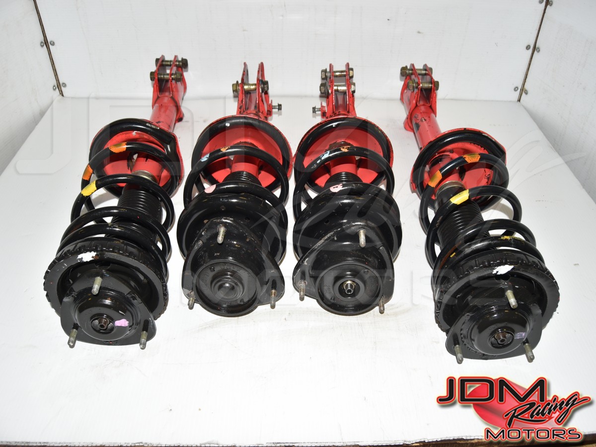 Used JDM Replacement 5x100 GDB WRX STi Red Suspension for Sale 2002-2003