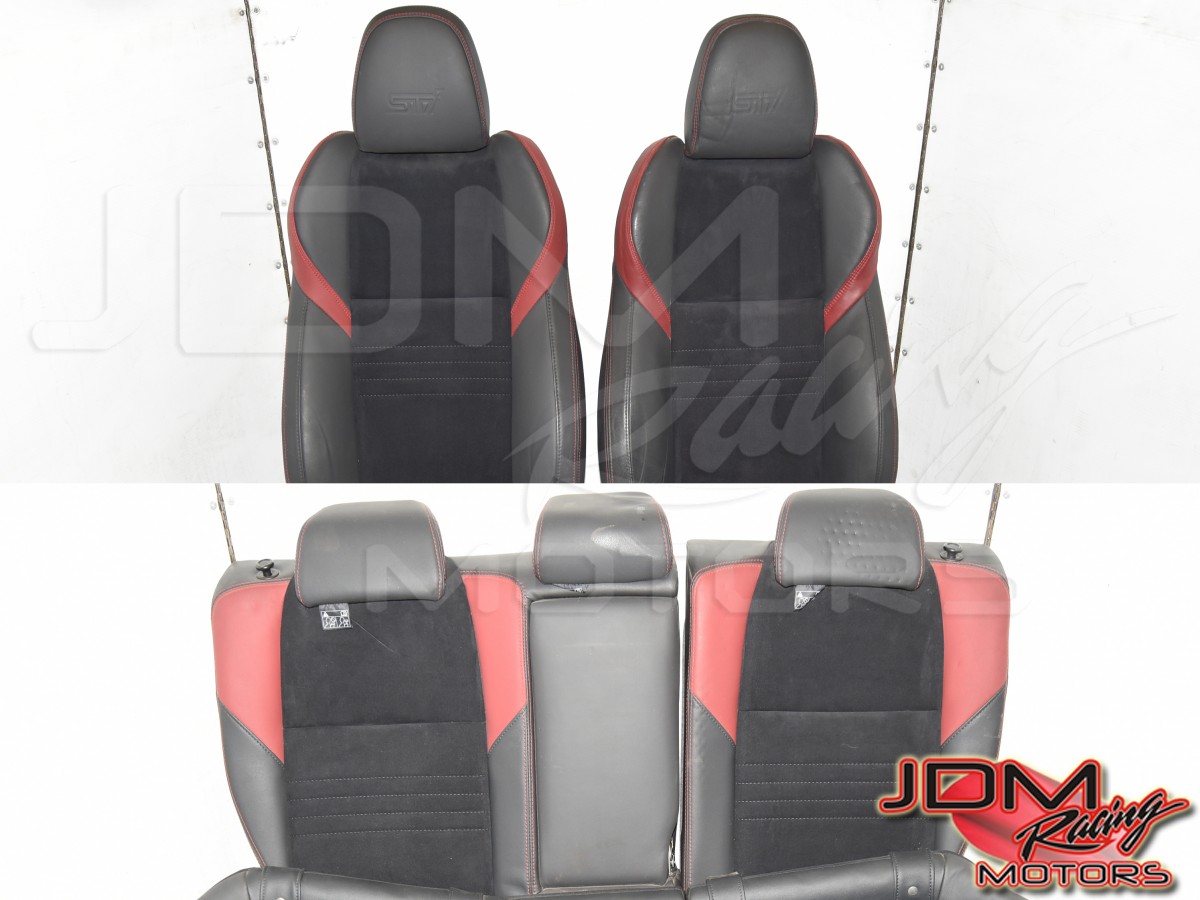 Used JDM Subaru VA WRX STi 2015+ Front & Rear Red / Black Seats for Sale