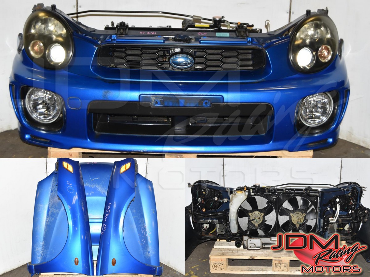 Used JDM WRX 2002-2003 Version 7 GGA Autobody Nose Cut with Hood, Headlights, Bumper Cover, Grille, Rear Bumper & Sideskirts