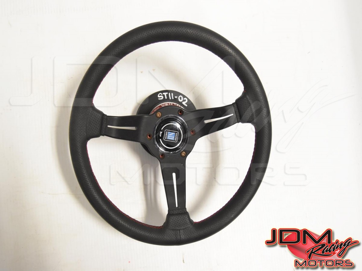 Used JDM Subaru Nardi Torino Deep Corn Aftermarket Steering Wheel with Quick Release NRG Innovation WRX STi Adapter