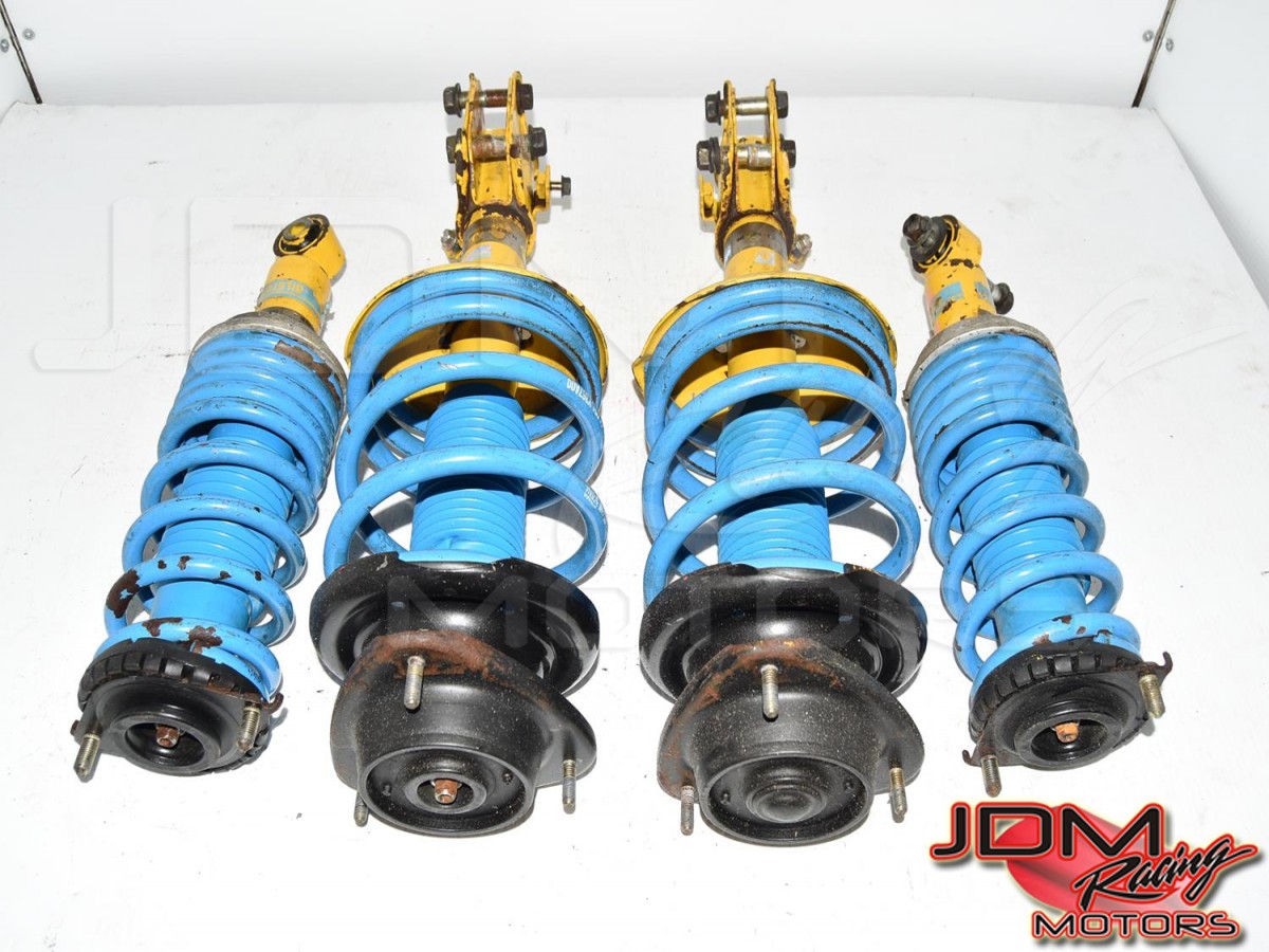 JDM Legacy Bilstein Blue Springs and Shock Absorber Shields 2004-2009 Yellow Strut LGT Suspensions