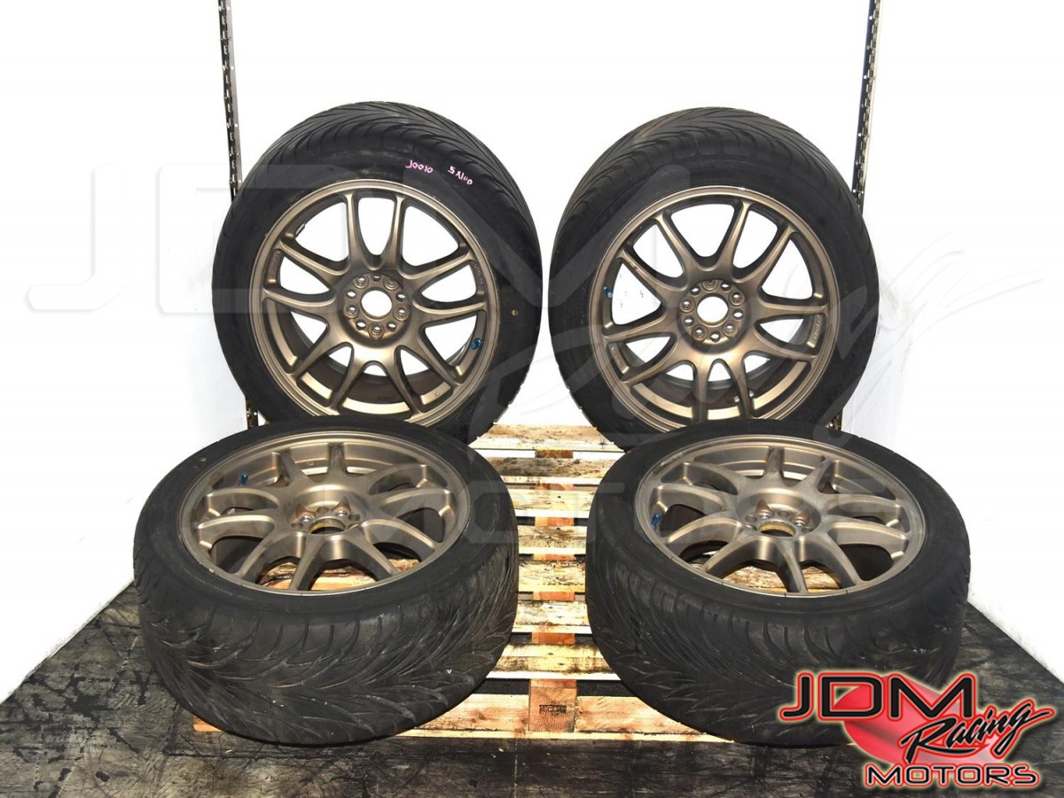 Used JDM 5x100 Aftermarket Work Emotion CR Kai with 215/45R17 Wheels