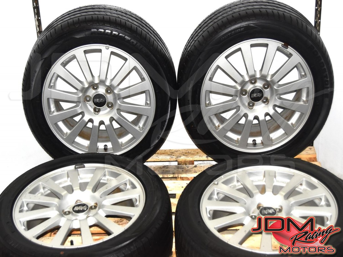 Used JDM Cross Sport BBS 5x100 17x7JJ Replacement Wheels with 225/50R17 RV722